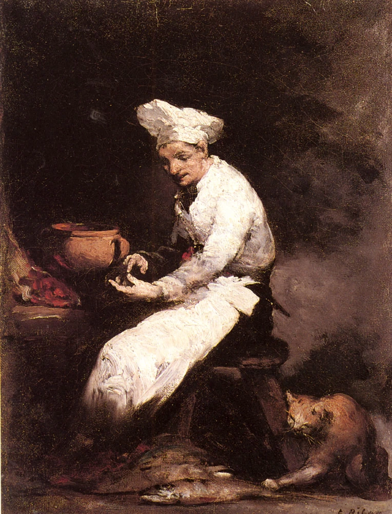 Augustin Théodule Ribot - Il cuoco e il gatto